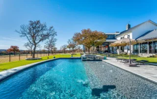 Residential backyard transformation with custom pool and professional landscaping
