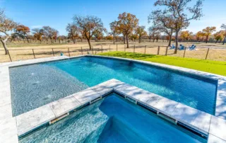 Residential backyard transformation with custom pool and professional landscaping